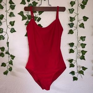 Red WearMoi ballet leotard